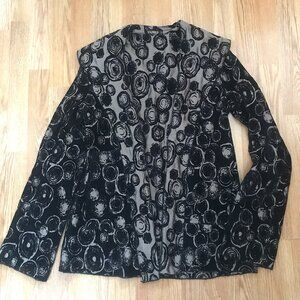 UbU Reversible Textured Swirl Travel Jacket Double Sided Tan Brown Black